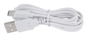 Witte USB-kabel met USB-A- en USB-C-stekker, zijaanzicht