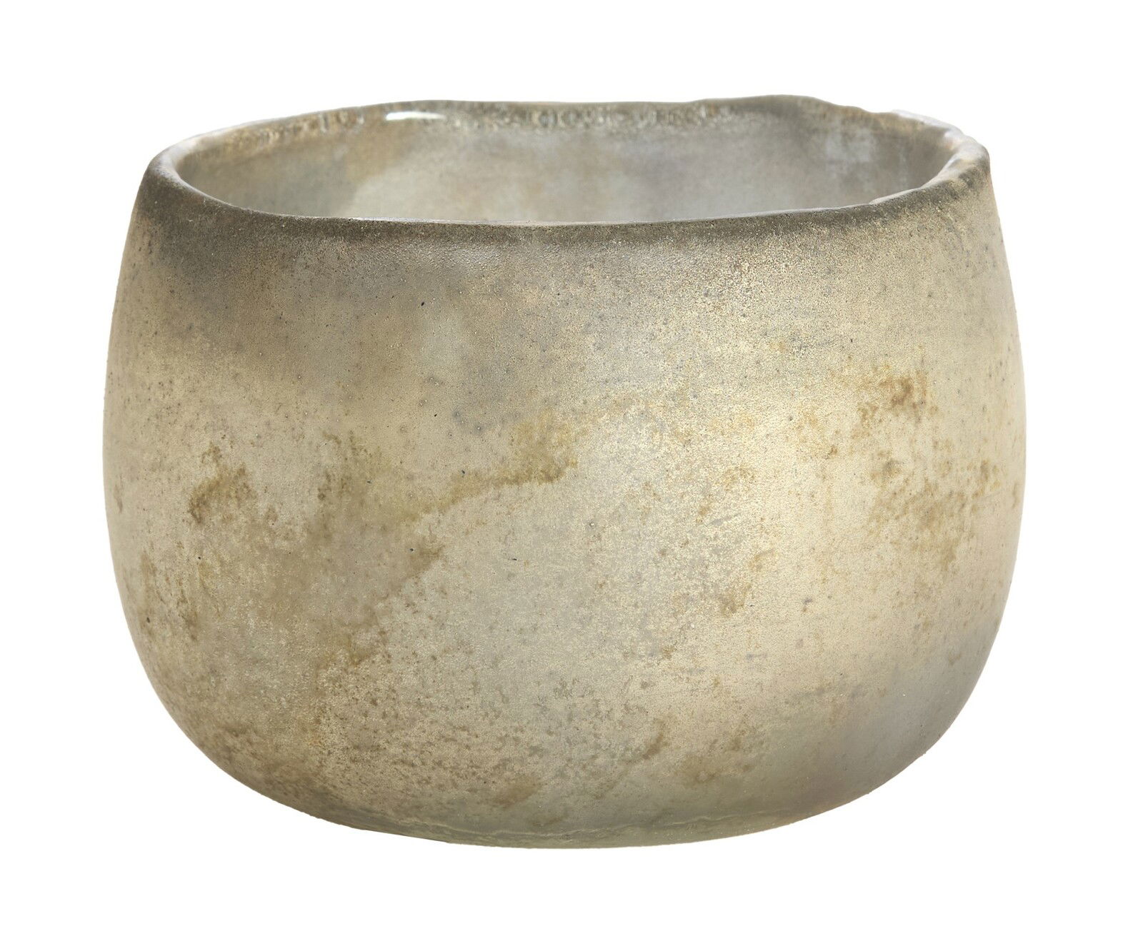 Light&Living Teelicht SUNGAI Nahaufnahme eines rustikalen, runden Teelichthalters aus Stein mit natürlicher Textur und erdigen Farbtönen.