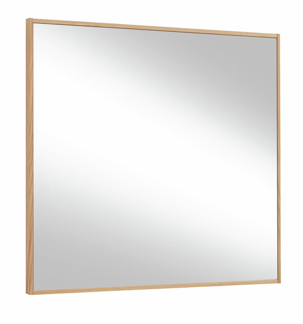 VOSS Spiegel V100 Moderner rechteckiger Spiegel mit Holzrahmen, seitliche Perspektive