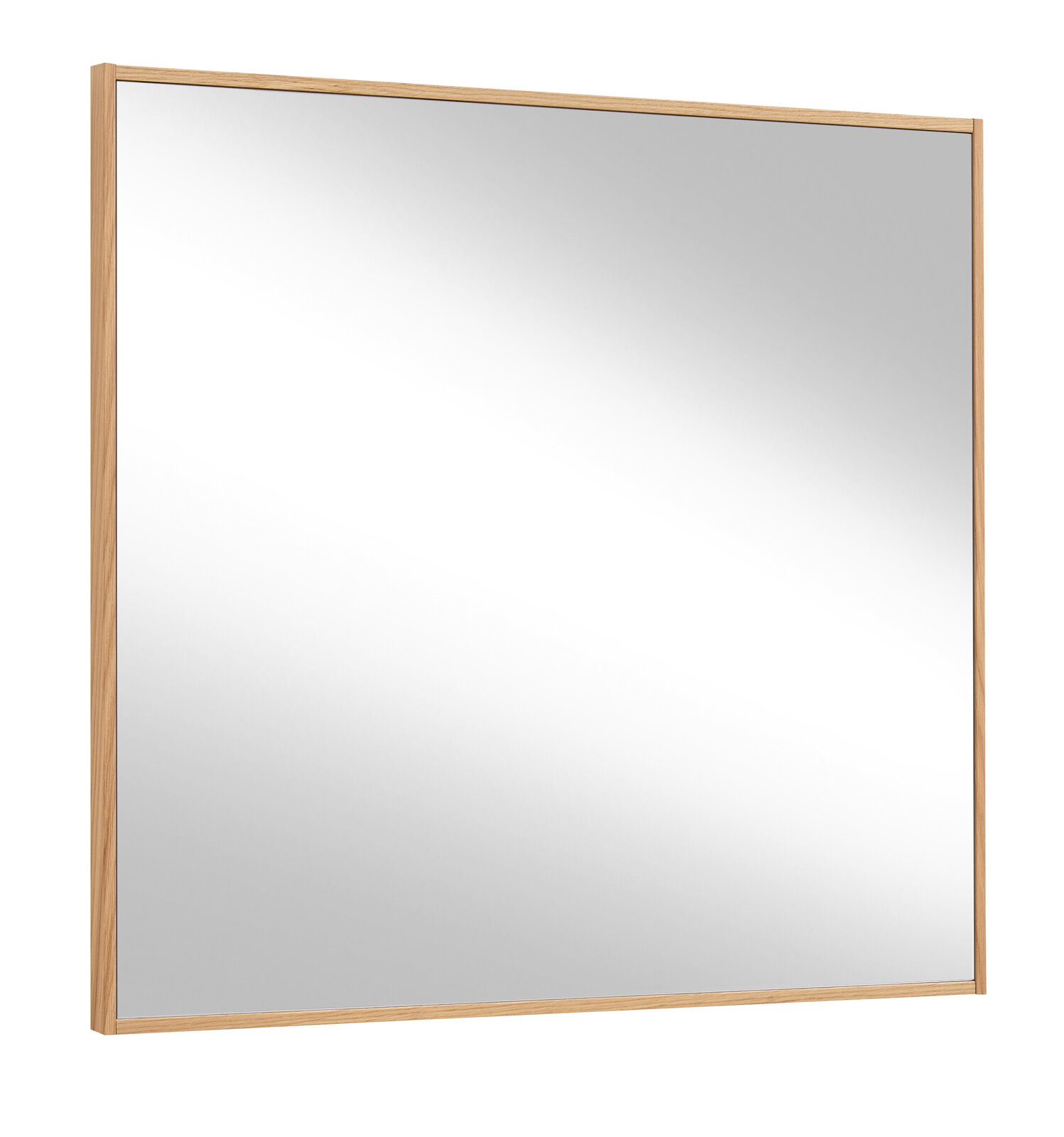 VOSS Spiegel V100 Moderner rechteckiger Spiegel mit Holzrahmen, seitliche Perspektive