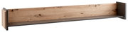 Wandpaneel aus Holz mit seitlichen Metallstützen, seitliche Perspektive