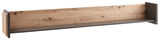 Wandpaneel aus Holz mit seitlichen Metallstützen, seitliche Perspektive