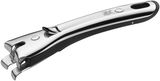 Silberner Click&Serve Griff aus seitlicher Perspektive