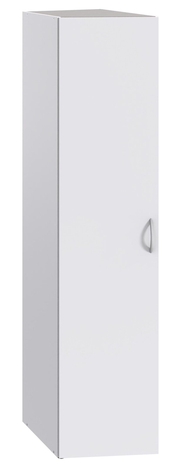 XORA Schrägschrank MULTIRAUMKONZEPT Weißer Schrägschrank mit einer Tür und silbernem Griff, seitliche Perspektive