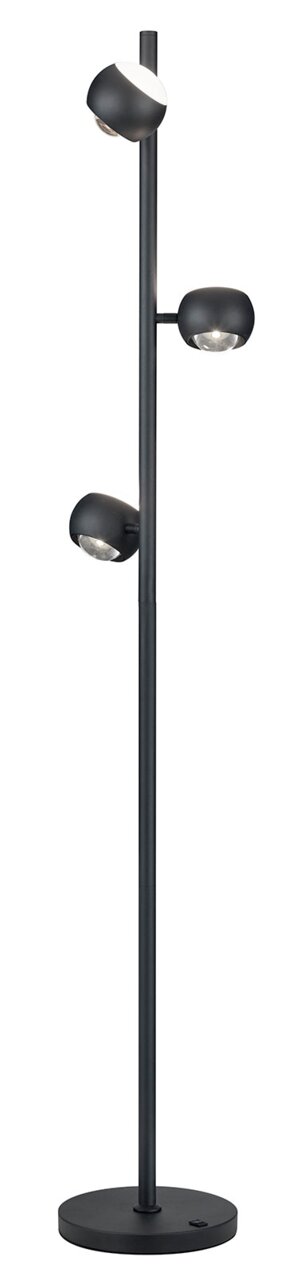 Moderne staande lamp CANNON met drie verstelbare lampen, zijaanzicht
