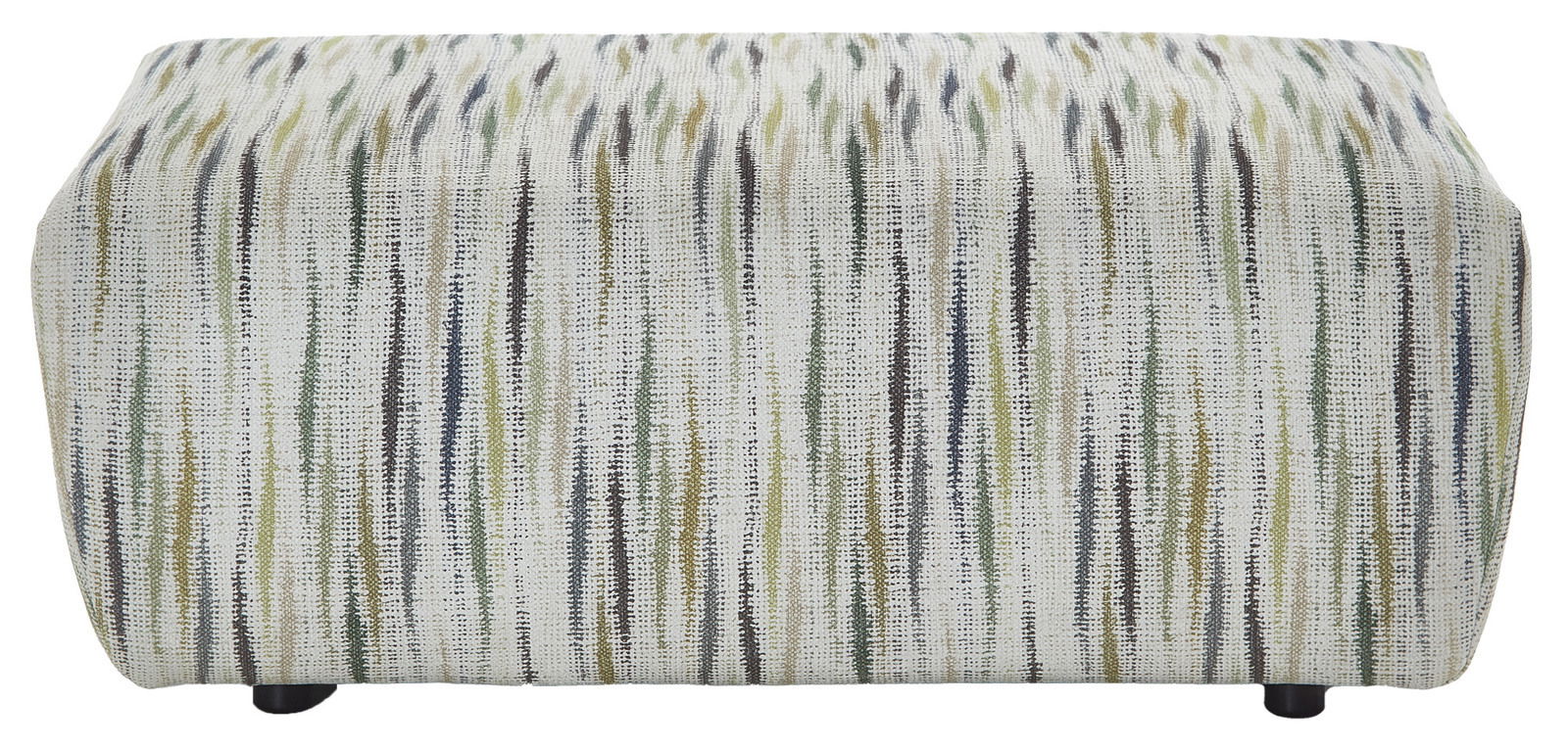 XXL-Hocker mit gestreiftem Muster in verschiedenen Farben, Vorderansicht