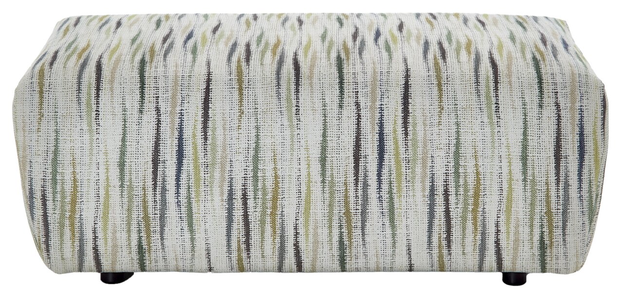 XXL-Hocker mit gestreiftem Muster in verschiedenen Farben, Vorderansicht