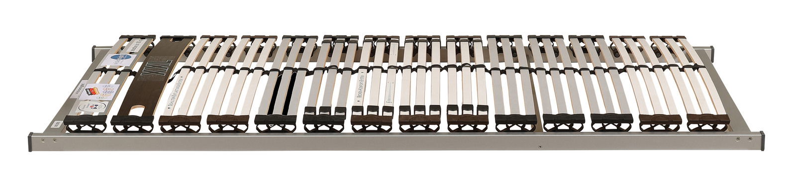 Sleeptex Federholzrahmen AKTIV STRONG Federholzrahmen NV in seitlicher Perspektive, zeigt die flexiblen Holzlatten und stabilen Rahmenkonstruktion.