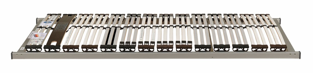Sleeptex Federholzrahmen AKTIV STRONG Federholzrahmen NV in seitlicher Perspektive, zeigt die flexiblen Holzlatten und stabilen Rahmenkonstruktion.
