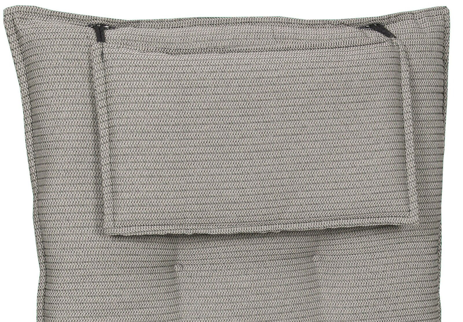Graue Hochlehnerauflage mit strukturierter Oberfläche, Vorderansicht