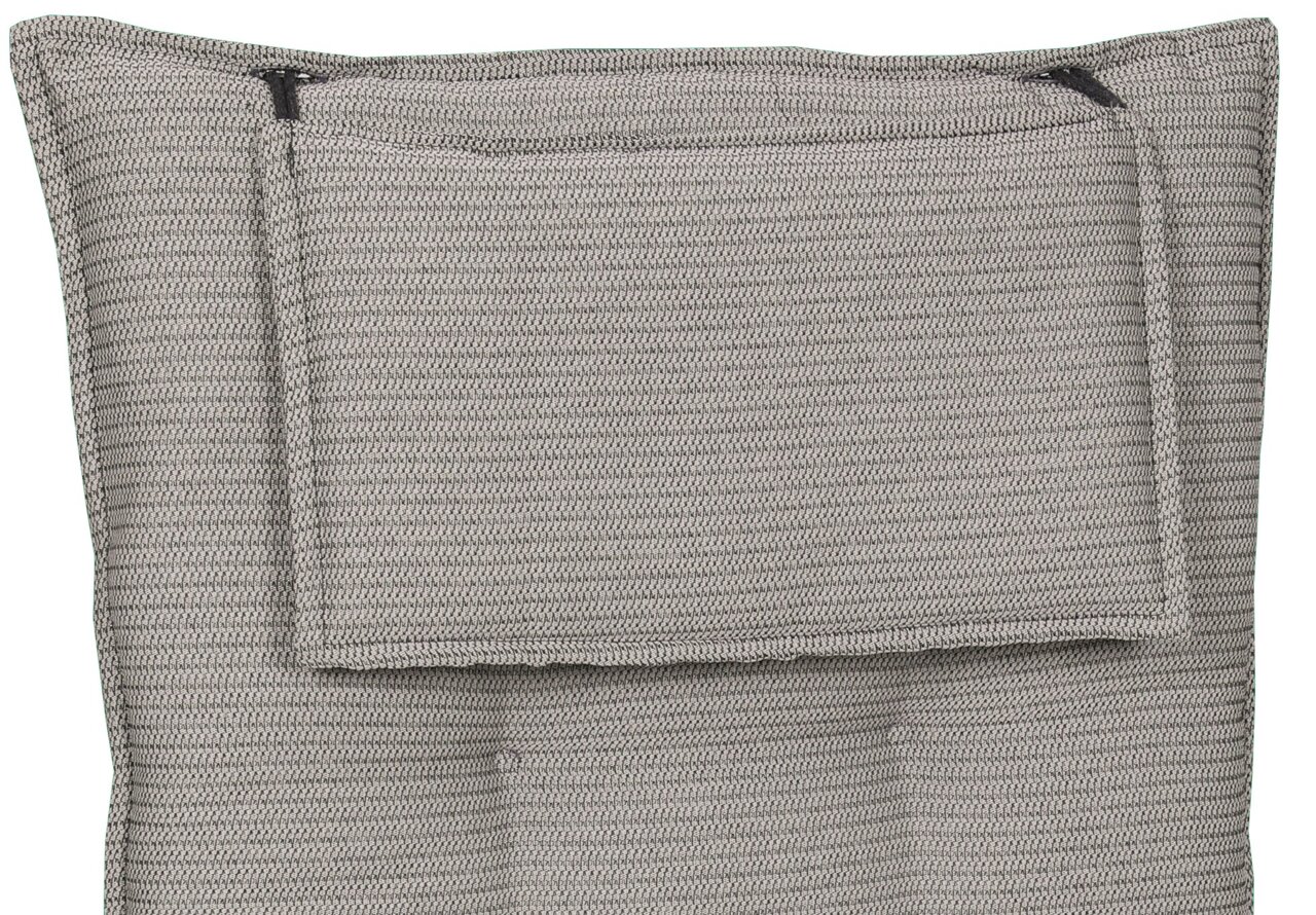 Graue Hochlehnerauflage mit strukturierter Oberfläche, Vorderansicht