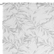 Fertigvorhang Flora 140x245 mit grauem Blattmuster, Nahaufnahme