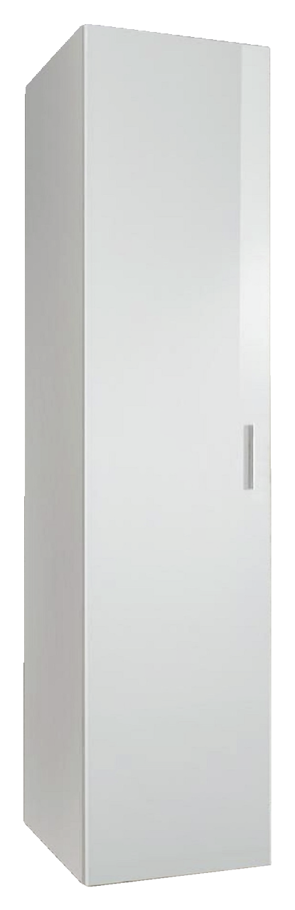 XORA Mehrzweckschrank MALTA Weißer Mehrzweckschrank mit einer Tür, seitliche Perspektive
