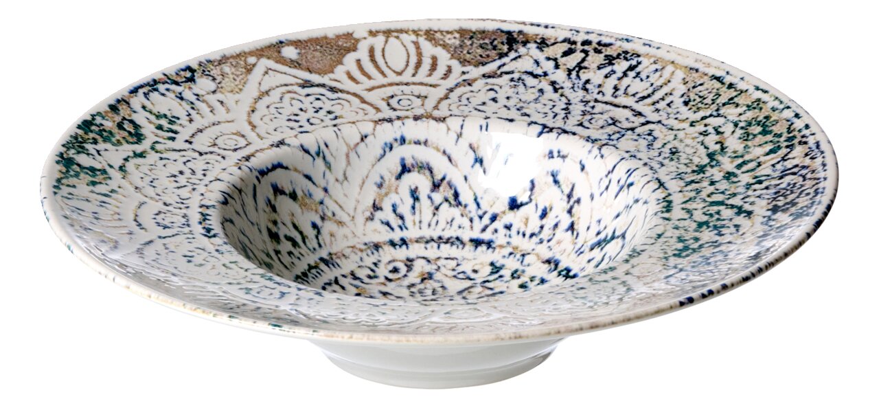 Ritzenhoff & Breker Gourmetteller LUIGI Gourmetteller 28 cm Luigi mit kunstvollem Muster, seitliche Perspektive