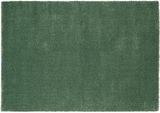 Grüner Uni-Teppich in Draufsicht