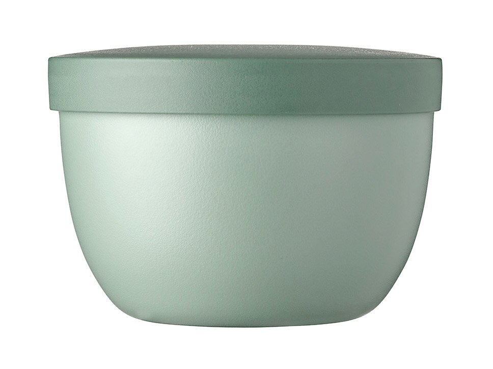 Grüner Snackpot Ellipse 350ml, seitliche Ansicht