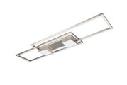 Moderne Deckenleuchte ALBANY in rechteckigem Design aus Metall, seitliche Perspektive.