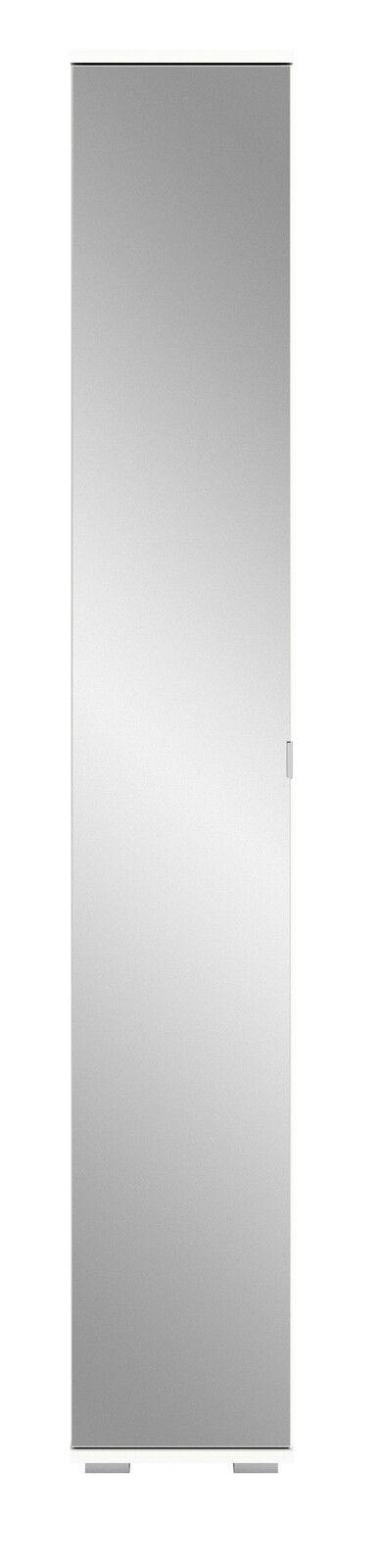 Moderner Spiegelschrank in Frontalansicht mit schlichtem Design und rechteckiger Form.