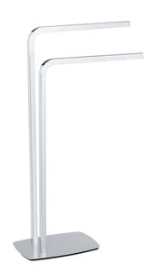 Moderner Handtuchständer Acate in Chrom, seitliche Perspektive