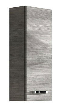 Moderner Wandschrank in Holzoptik, seitliche Perspektive