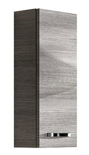 Moderner Wandschrank in Holzoptik, seitliche Perspektive