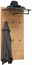 Moderano Garderobenpaneel BASIC Garderobenpaneel aus Holz mit schwarzer Hutablage und Haken, seitliche Perspektive