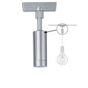 Pendeladapter für URAIL-System von PAULMANN in silberner Farbe, seitliche Perspektive