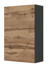 Hängeschrank mit Holzoptik, seitliche Perspektive