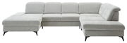 Graues Ecksofa Beldomo Style mit modernem Design, Vorderansicht