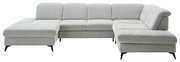 Graues Ecksofa Beldomo Style mit modernem Design, Vorderansicht