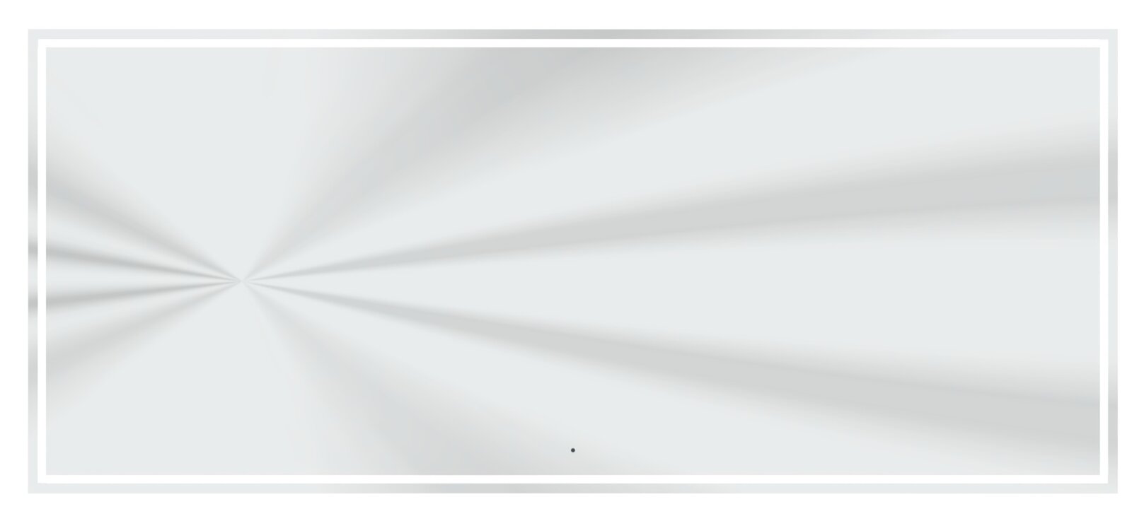 Novel Vlakke spiegel NV.021 Abstract lichtgrijs ontwerp met stralende lijnen en kaders, vooraanzicht van bovenaf op het vlakke oppervlak