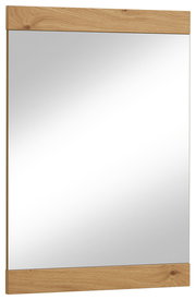 Schmaler Spiegel mit Holzrahmen, Frontalansicht