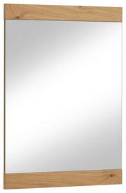 Schmaler Spiegel mit Holzrahmen, Frontalansicht