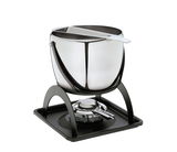 Feuerzangenbowle-Set aus Edelstahl mit Brenner, seitliche Perspektive