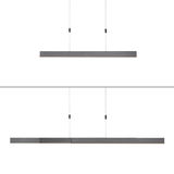 LED-Pendelleuchte PURE MOTO in moderner, minimalistischer Ausführung, seitliche Perspektive