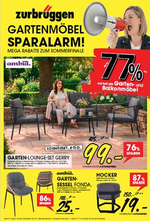 Titelbild Sonder-Prospekt Gartenmöbel Sparalarm 06 2026