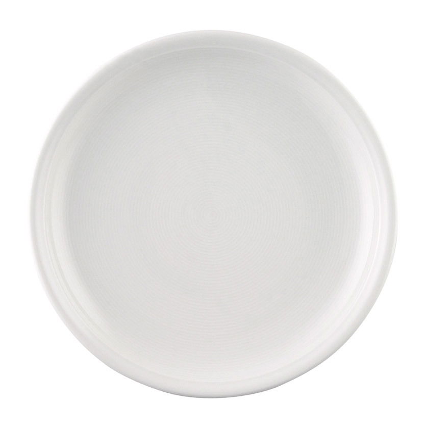 Weißer Speiseteller mit einem Durchmesser von 26 cm, Ansicht von oben