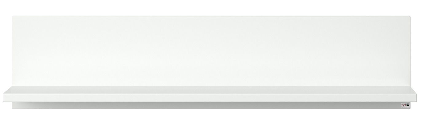 Weißes Wandboard aus der Frontalperspektive