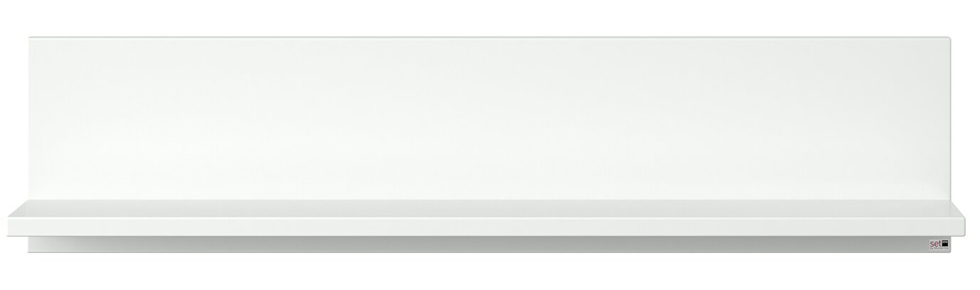 Weißes Wandboard aus der Frontalperspektive