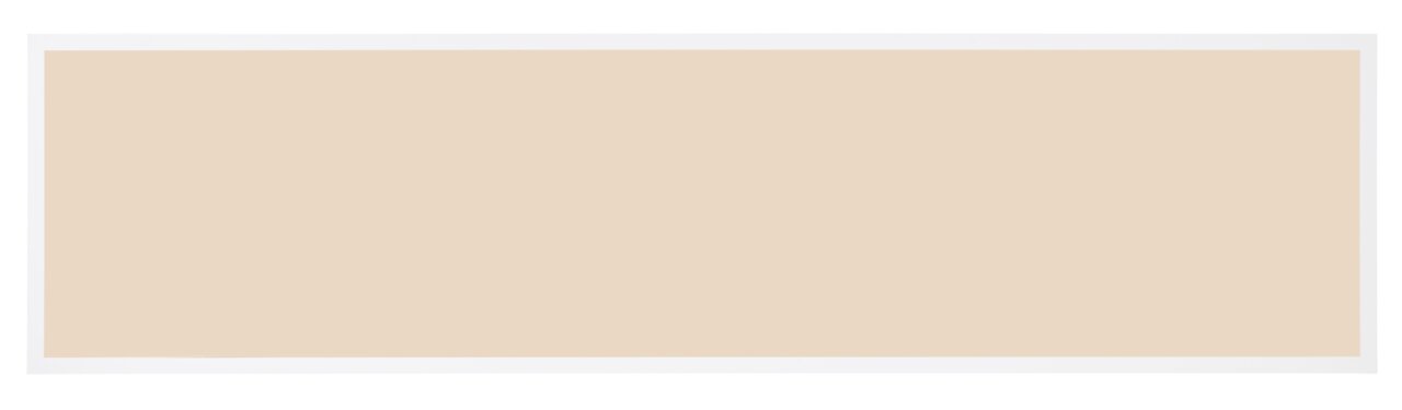 Rechteckige Deckenleuchte in Draufsicht mit schlichtem Design und weißem Rahmen.