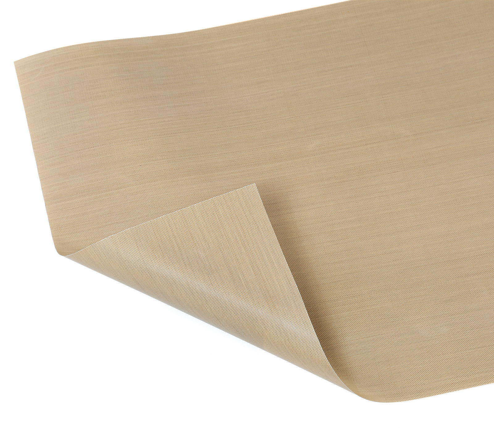 Dauerbackfolie in beige, leicht aufgerollt, aus der Vogelperspektive fotografiert