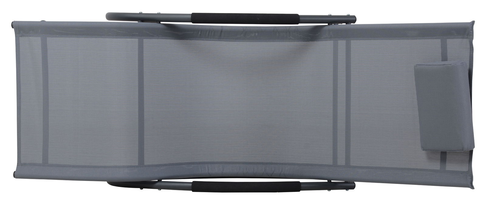 Schaukelliege in grauer Farbe, Ansicht von oben