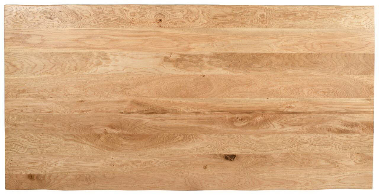 Holztischplatte aus hellem Holz mit natürlicher Maserung, Draufsicht