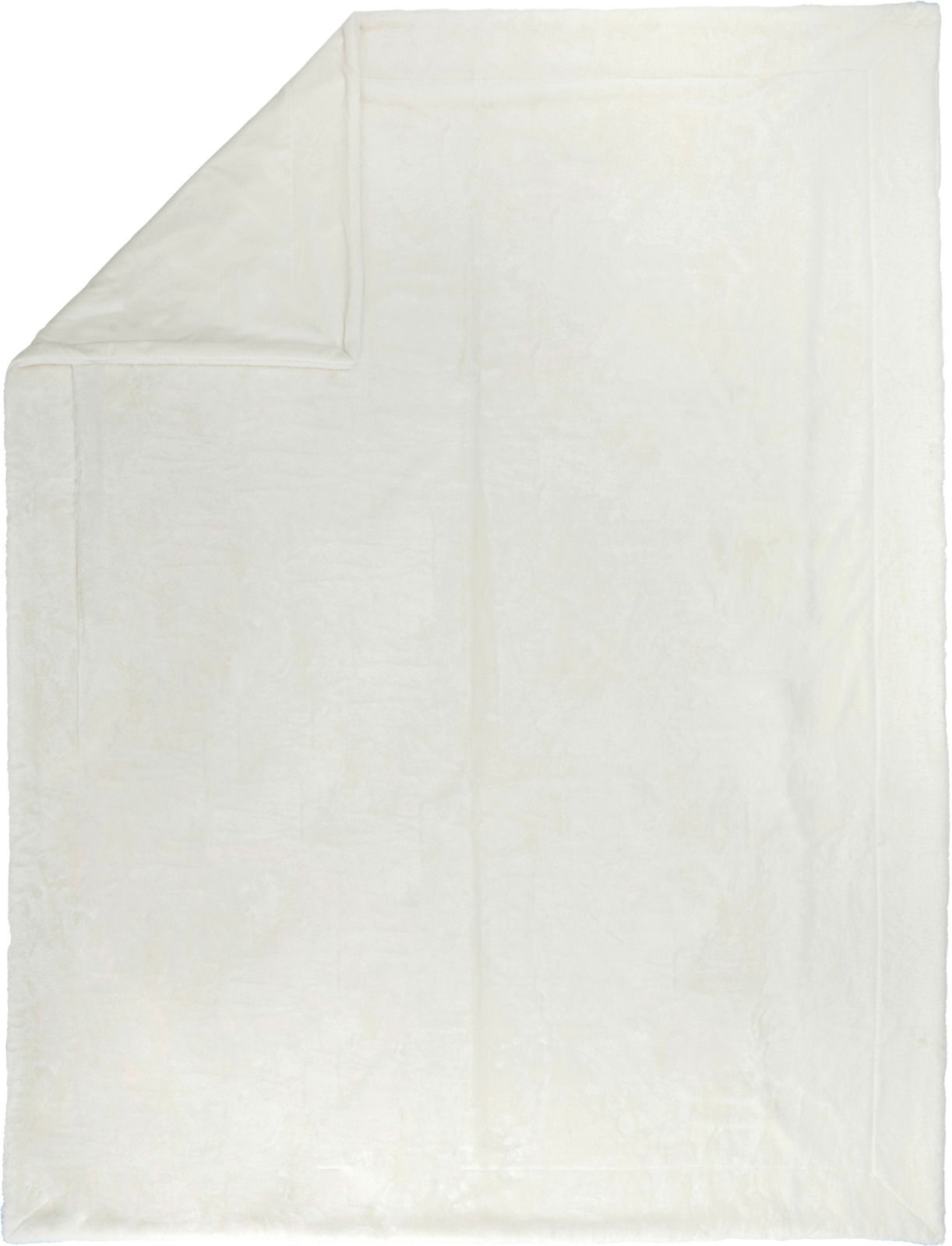 Novel Felldecke Yukon Weiße Felldecke ausgebreitet, Draufsicht