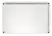 Glas-Memoboard in Schieferoptik, Rückansicht mit Wandhalterungen