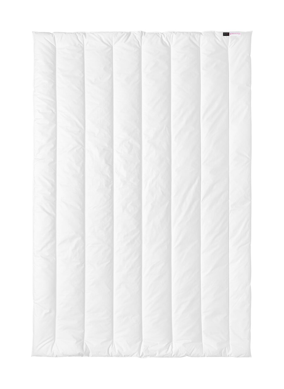 Ganzjahresbettdecke 200x200cm in Draufsicht mit gestepptem Design