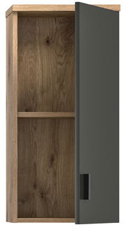 Hängeschrank aus Holz mit geöffneter Tür, Frontansicht