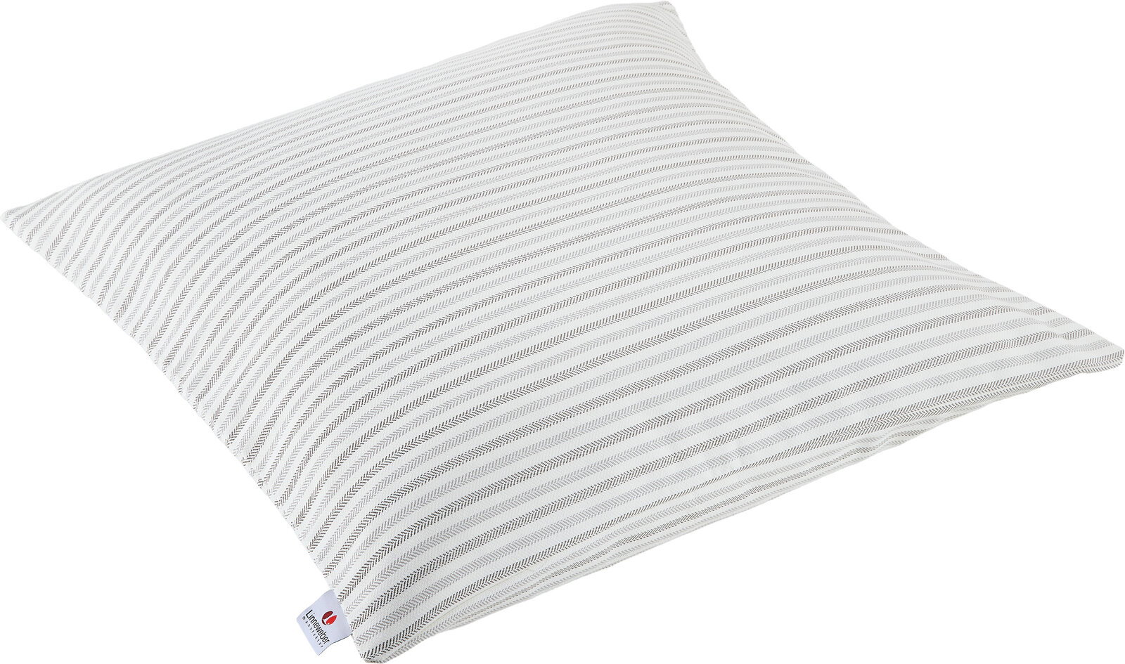 Linneweber Outdoor Kissen COMFORT Outdoor-Kissen mit grauen Streifen, perspektivisch von der Seite fotografiert