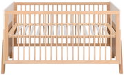 Holz-Babybett mit Gitterstäben, Vorderansicht