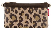Leopardenmuster Mini-Tasche mit Reißverschluss, Vorderansicht